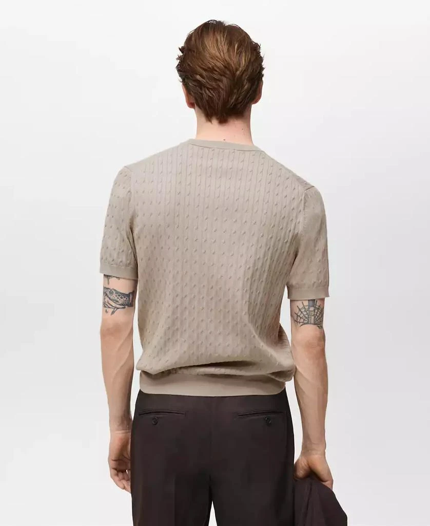 Mango Men's Braided Fine-Knit T-Shirt 3