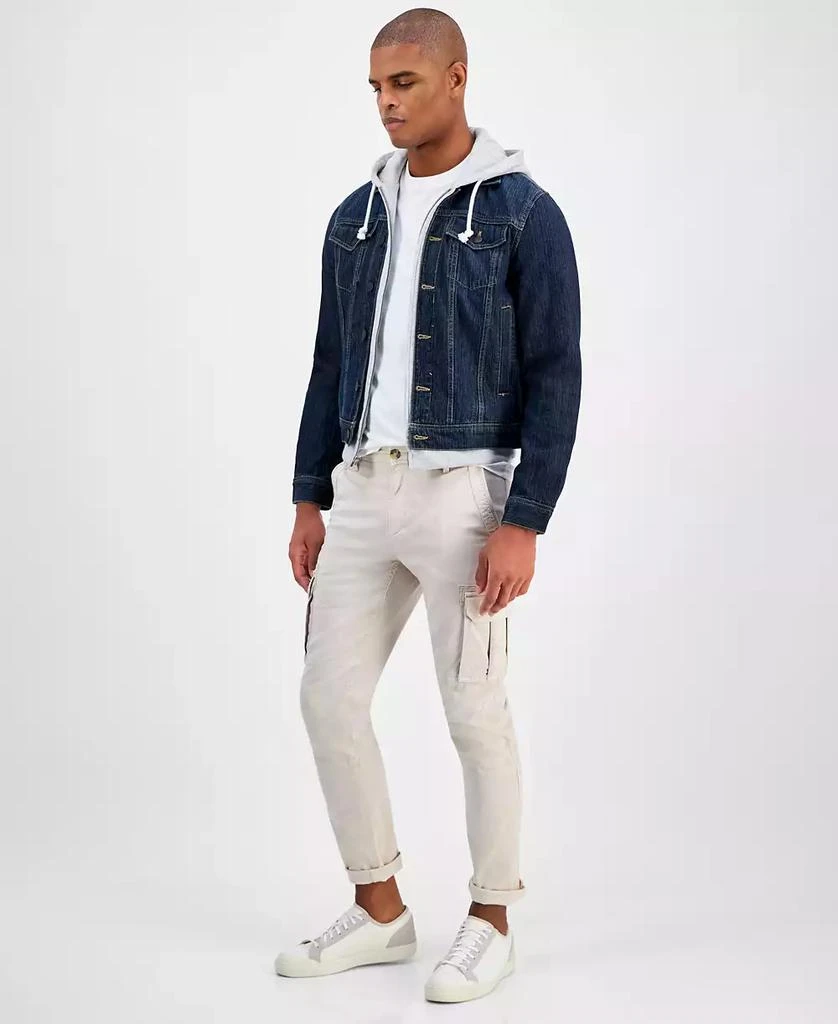 Sun + Stone Men's Reeves Trucker Hooded Denim Jacket, Created for Macy's 2