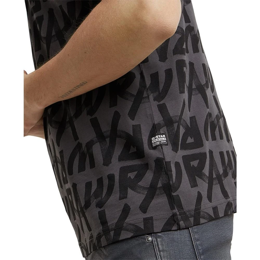 G-Star Raw Men's Calligraphy Straight-Fit Logo Graphic T-Shirt 6