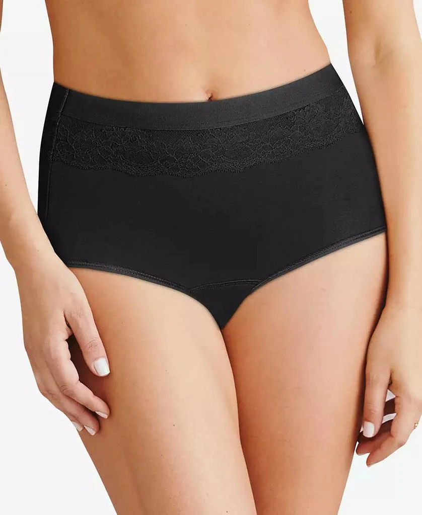 Bali Women's Beautifully Confident Brief Period Underwear With Light Leak Protection DFLLB1 1