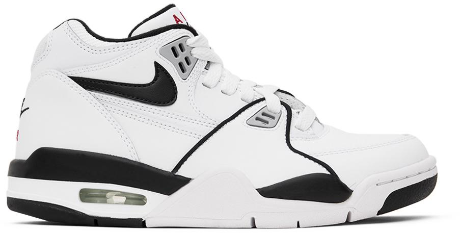 NIKE Kids White & Black Air Flight 89 Big Kids Sneakers