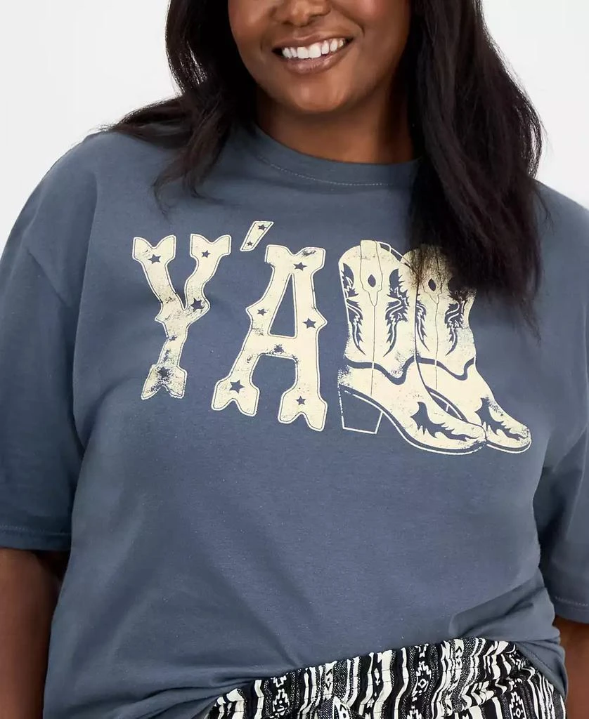 Rebellious One Trendy Plus Cotton Y'all Boyfriend Crewneck Tee 3