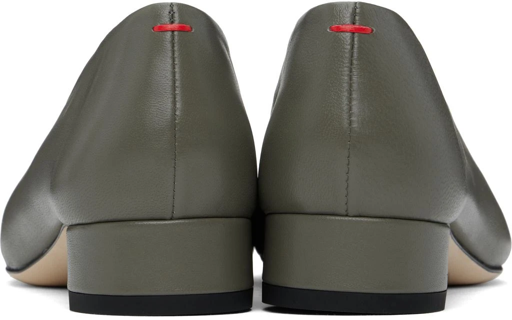 AEYDE Gray Delia Leather Ballerina Flats 2