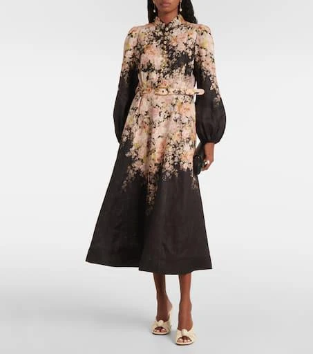 Zimmermann Floral linen midi dress 2