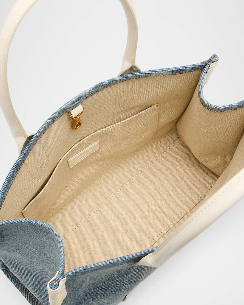 Balmain B-Army Shopper Tote Bag in Faded Denim 4