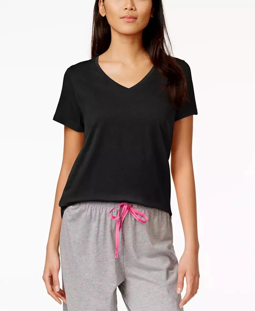 Hue Women's Sleepwell Solid S/S V-Neck T-Shirt with Temperature Regulating Technology 1