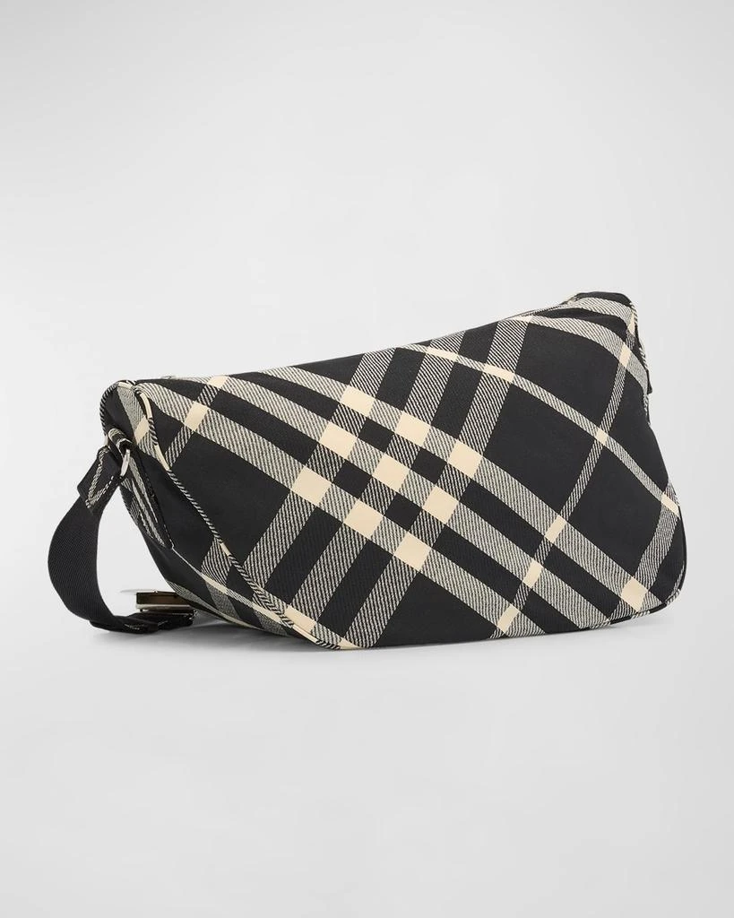 Burberry Men's Large Shield Check Messenger Bag 7