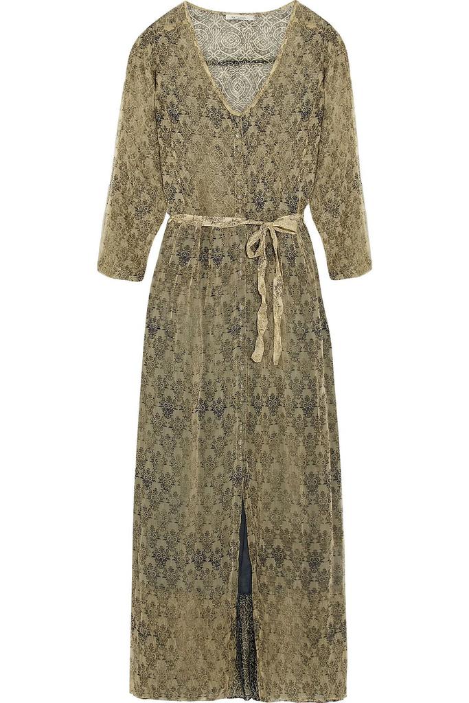 Mes Demoiselles Fougere printed crinkled-georgette maxi dress