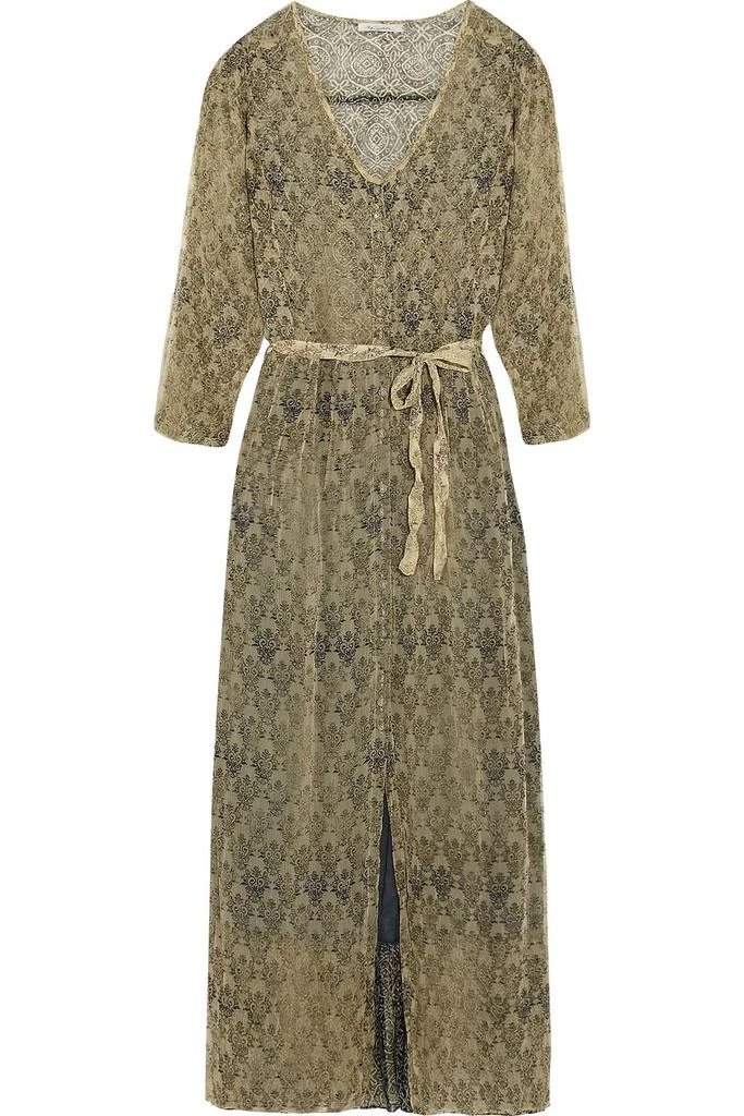 Mes Demoiselles Fougere printed crinkled-georgette maxi dress 1