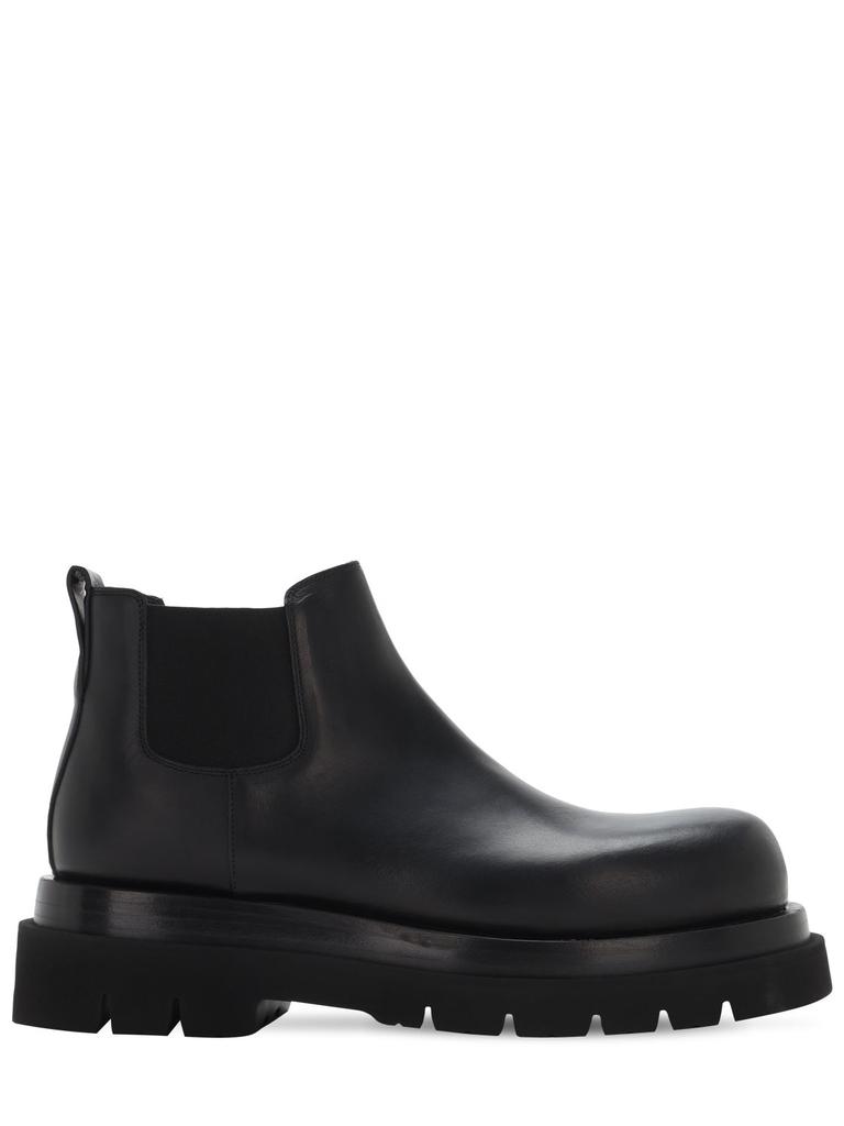 BOTTEGA VENETA Lug Leather Chelsea Mid Boots