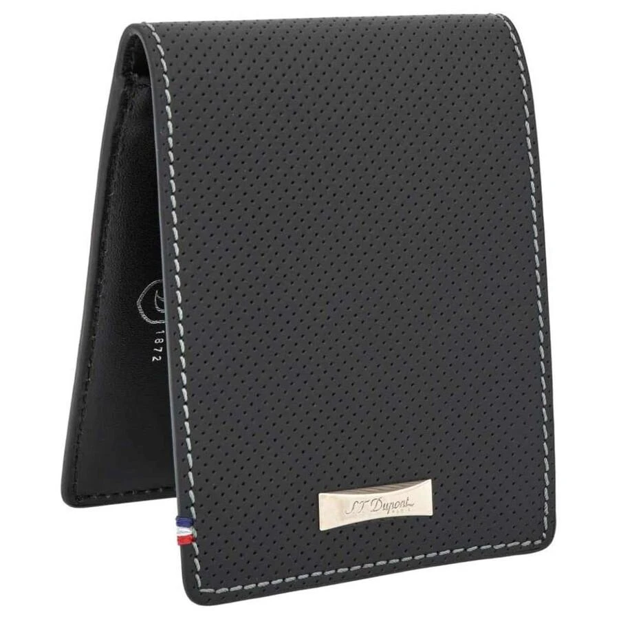 S.T. Dupont Defi Perforated 6 Card Black Leather Wallet 3