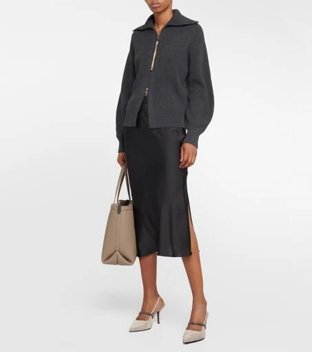 Brunello Cucinelli Monili suede slingback pumps 2