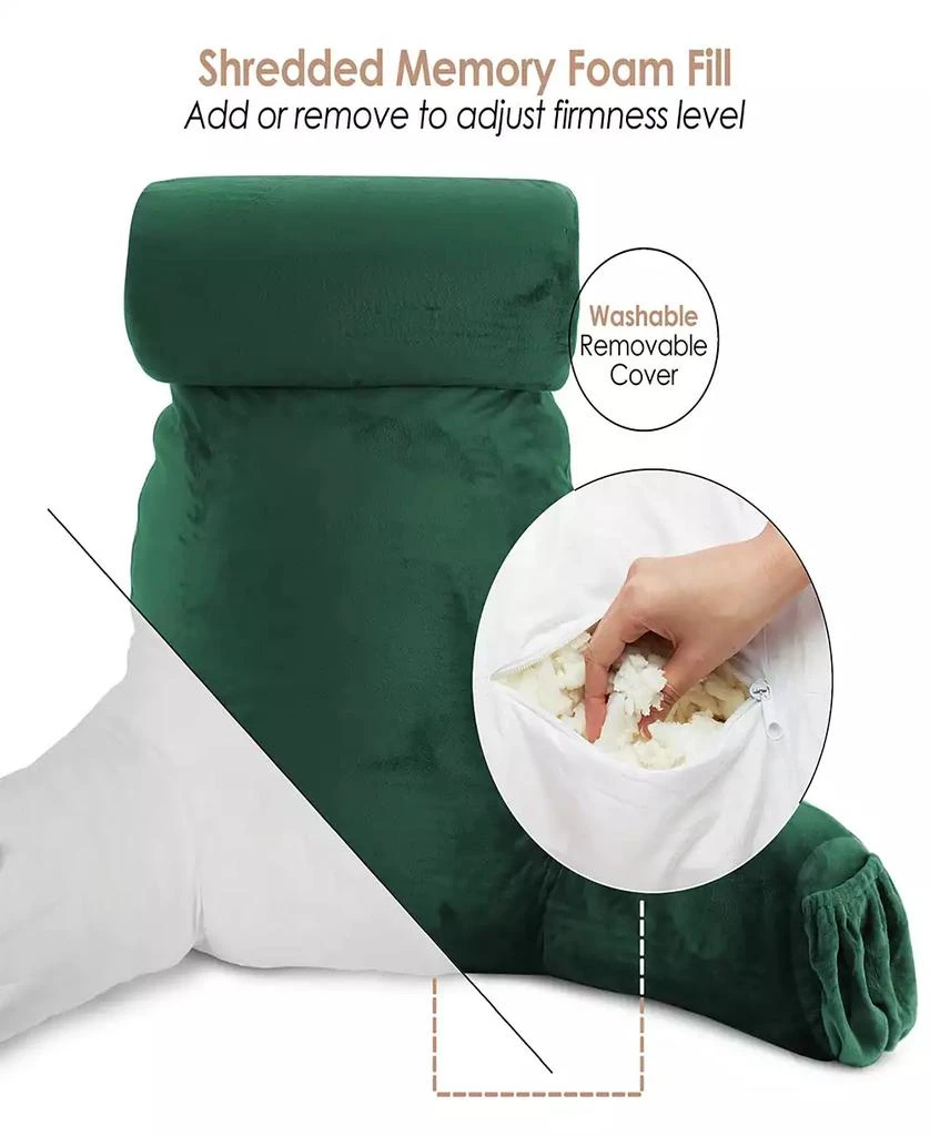 Nestl Shredded Memory Foam Reading Backrest Pillow 4