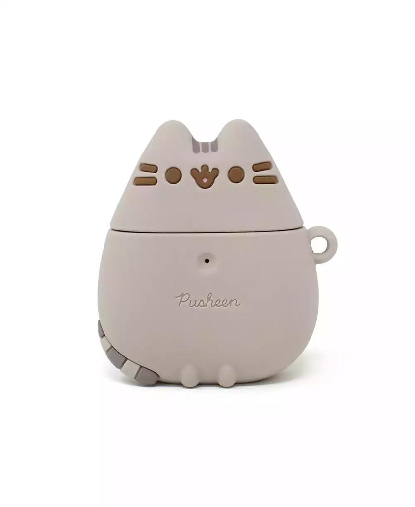 Pusheen iFace x The Cat Cute Compatible with Apple AirPods 1 and 2 Generation - Silicone Figure Protective Case With Carabiner Clip Wireless Charging