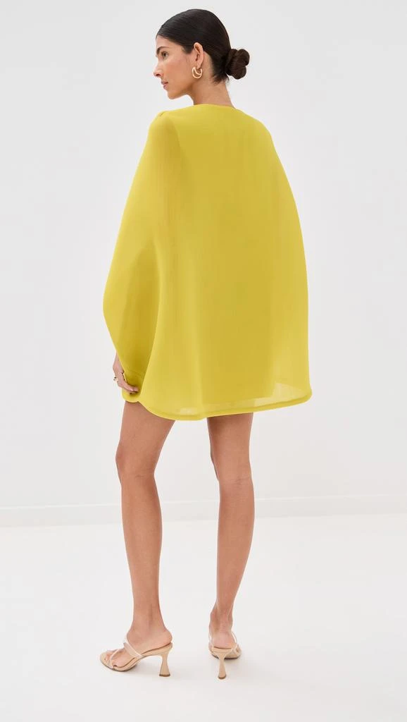 Brandon Maxwell The Juniper Deep V Cape Mini Dress 2