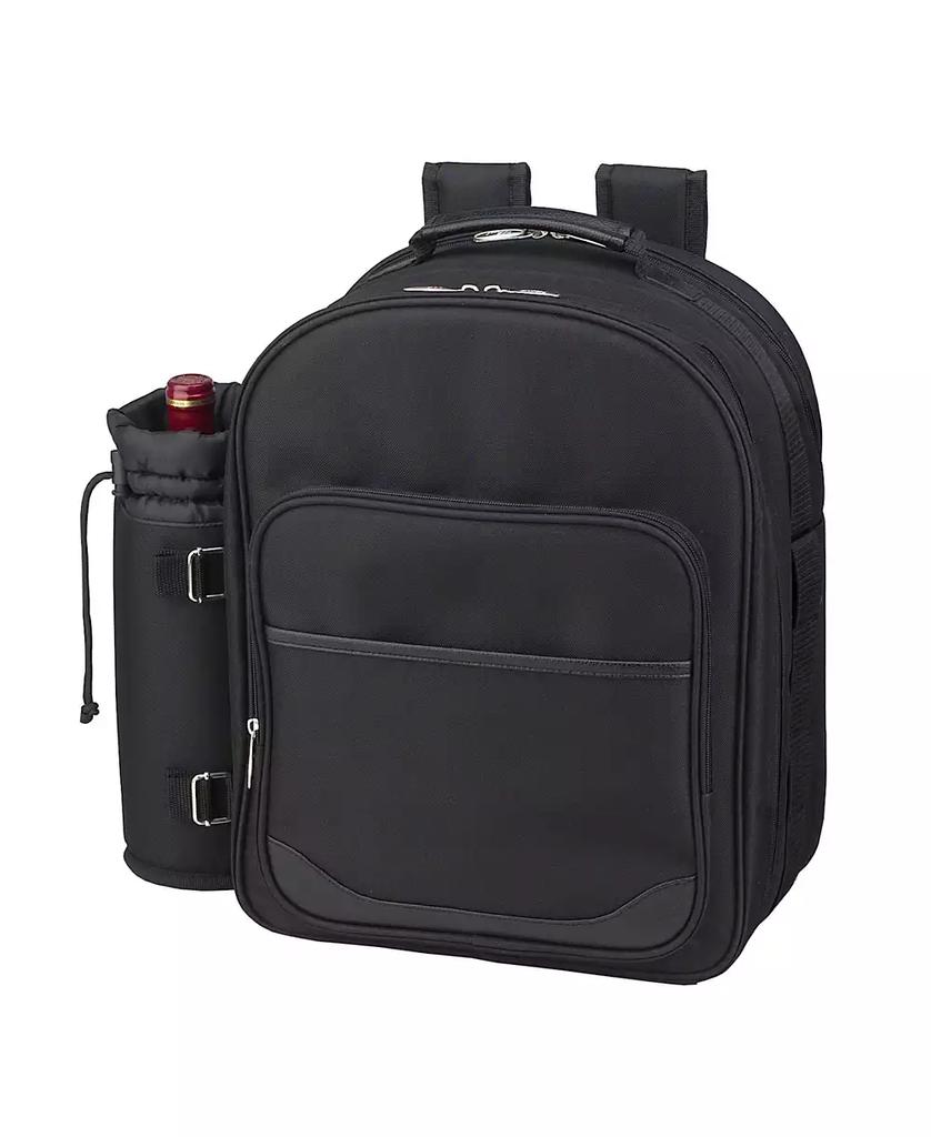 Picnic At Ascot Deluxe 4 Person Picnic Backpack Cooler with Insulated Wine Pouch