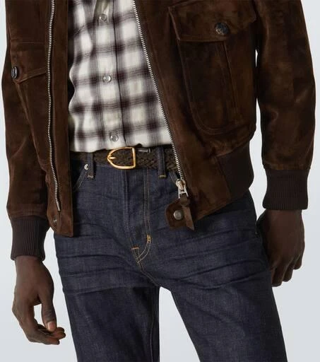 Tom Ford Braided suede belt 2