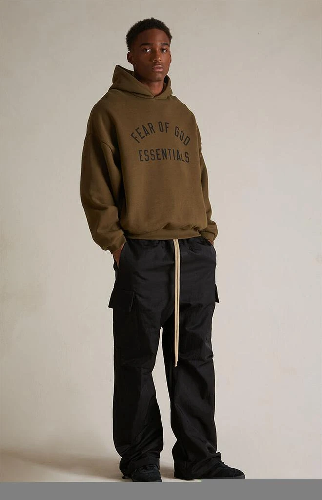 Essentials Olive Fleece Hoodie 6