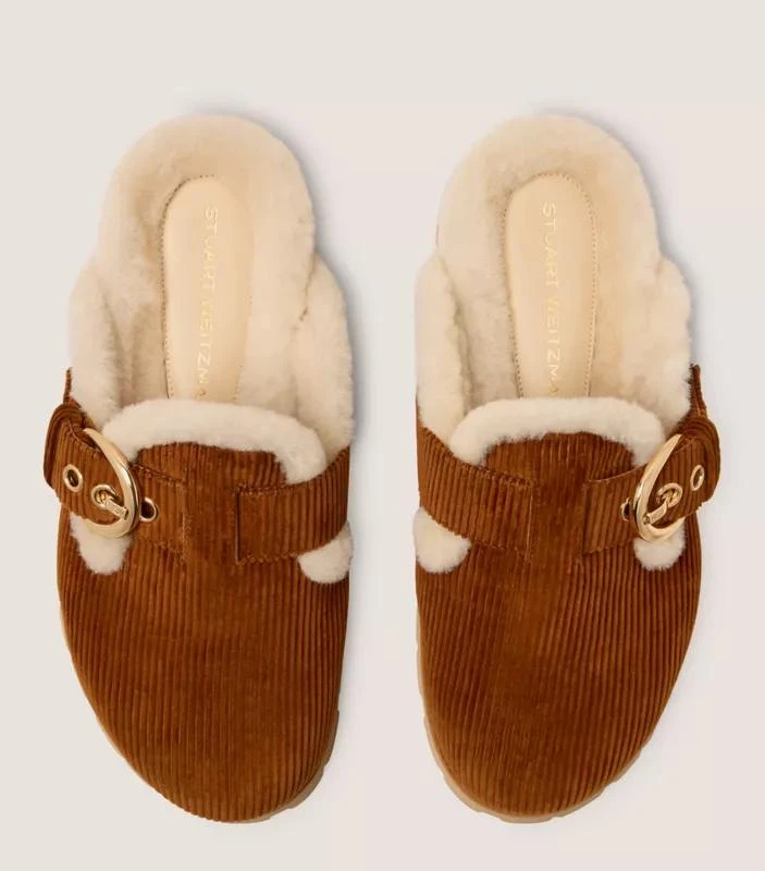 Stuart Weitzman CHRYSTIE SHEARLING MULE 4