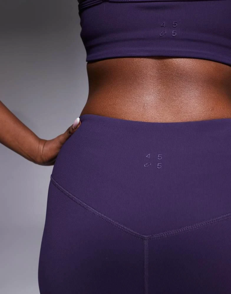 4505 4505 micro rib wrap waist 3 inch booty short in grape 3