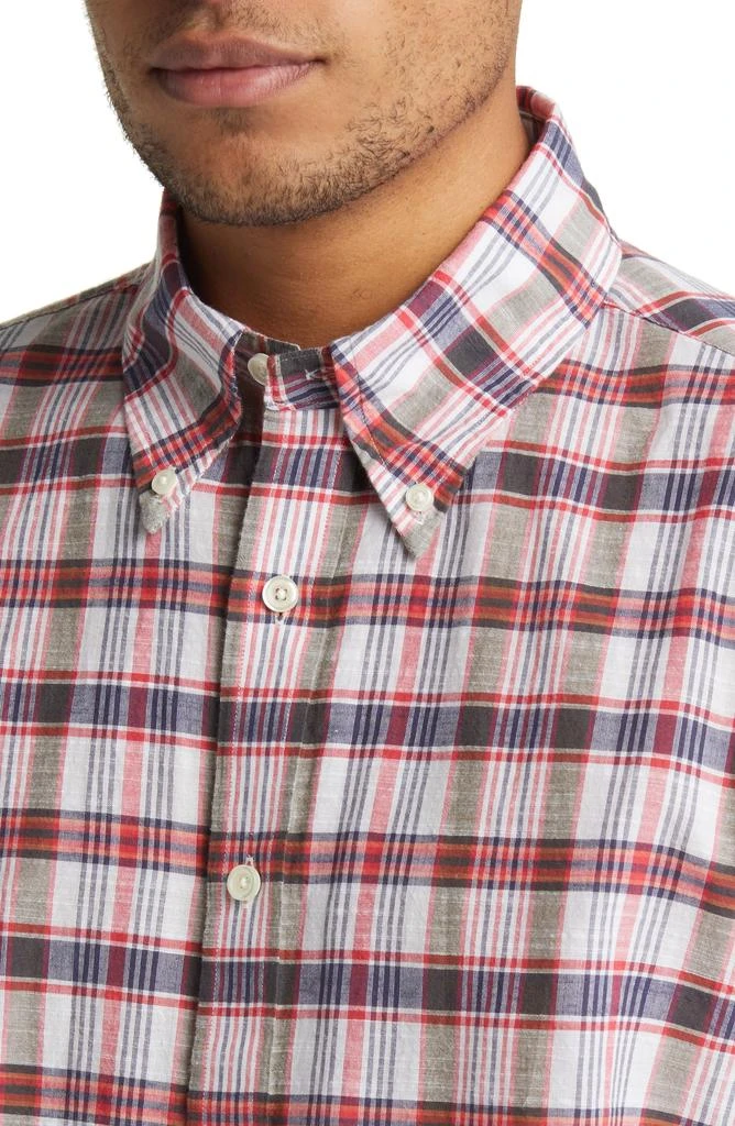 Brooks Brothers Madras Short Sleeve Plaid Button-Down Shirt 2