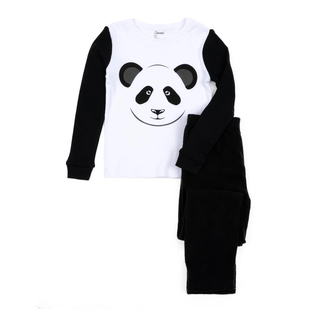 Panda Fleece Pj Girls Long Sleeve Panda Fleece Pajamas PINK The