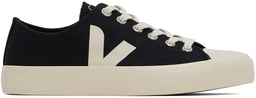 Veja Black & Off-White Wata II Low Canvas Sneakers 1