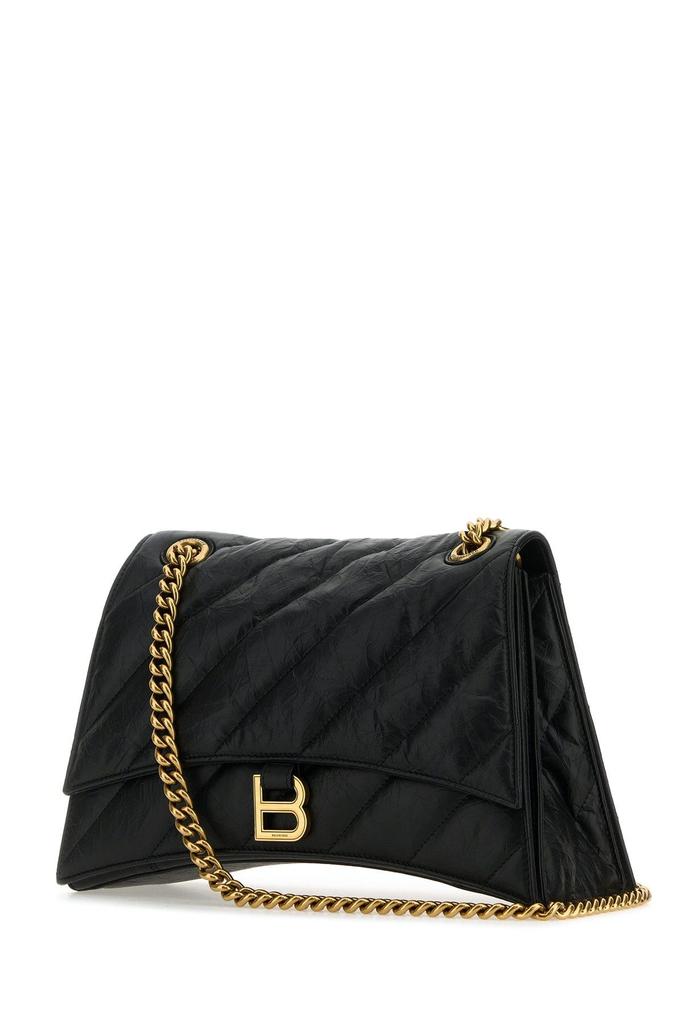 Balenciaga Black leather Crush M shoulder bag