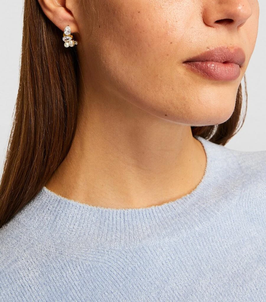 Completedworks Gold Vermeil, Zirconia and Pearl Chasing Shadows Earrings 5