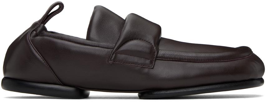 Dries Van Noten Burgundy Padded Loafers