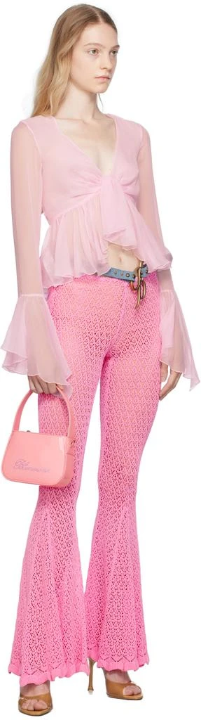 BLUMARINE Pink Mini Rhinestone Bag 4