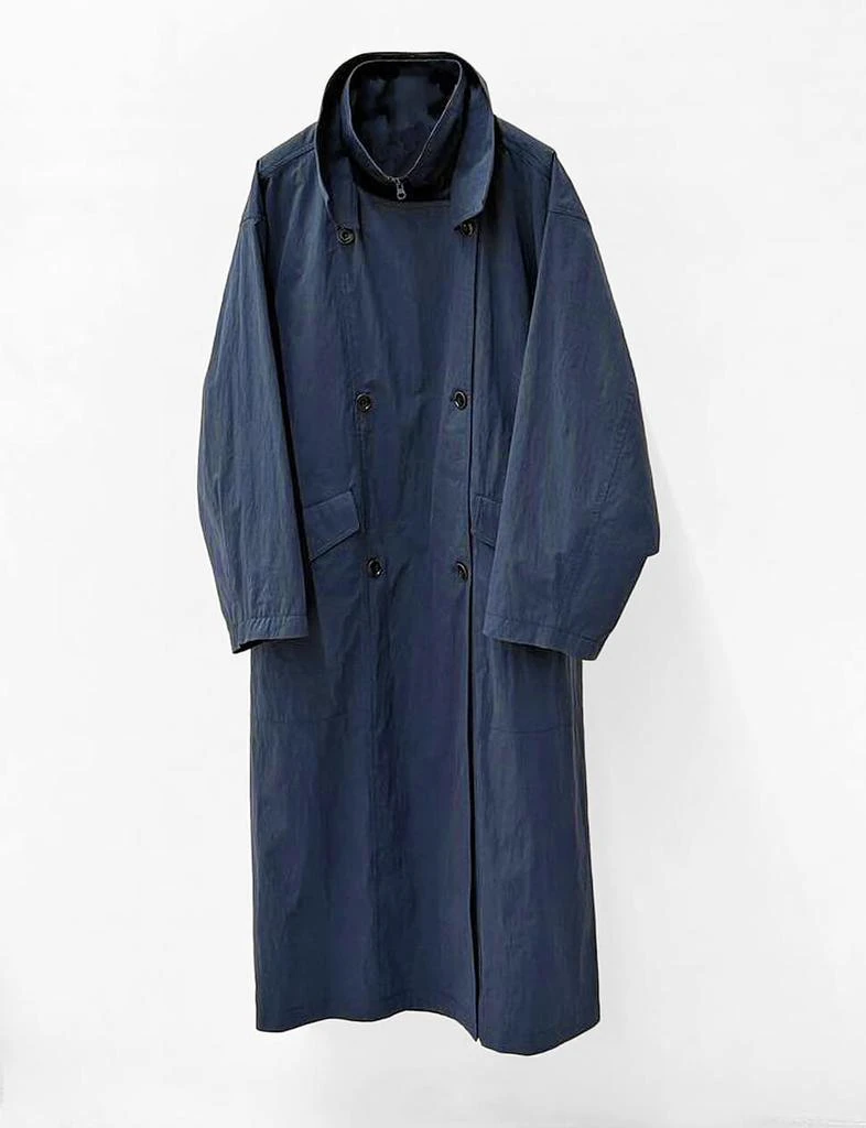 Pixie Market Navy Funnel Neck Zip Trench Coat-PREORDER 2