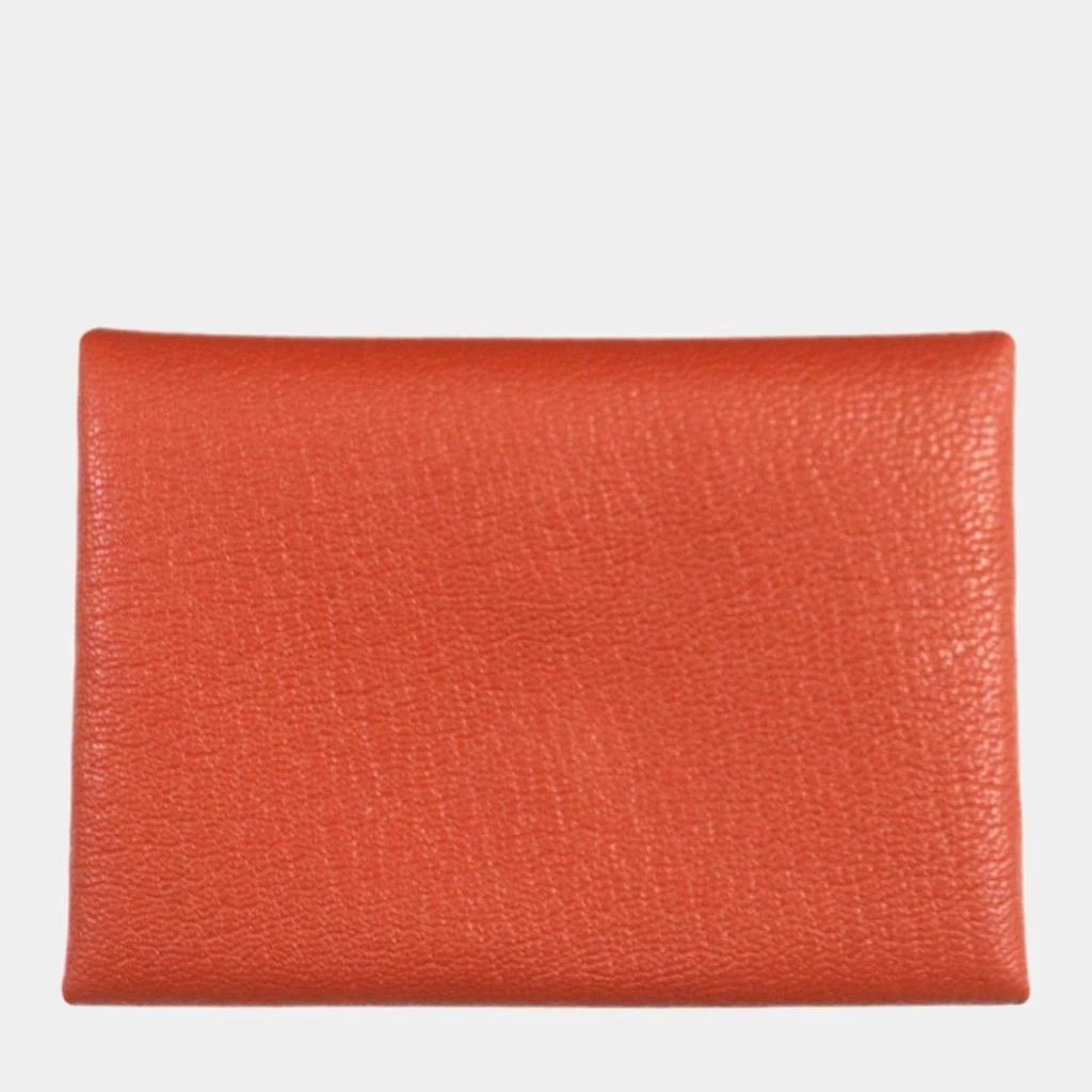 Hermes Hermes Calvi Duo Card Case 2024 Brown Leather 2