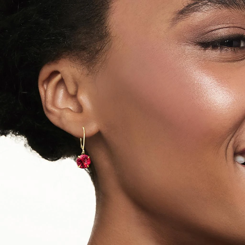 Ross-Simons Pink Topaz Drop Earrings in 14kt Yellow Gold 2