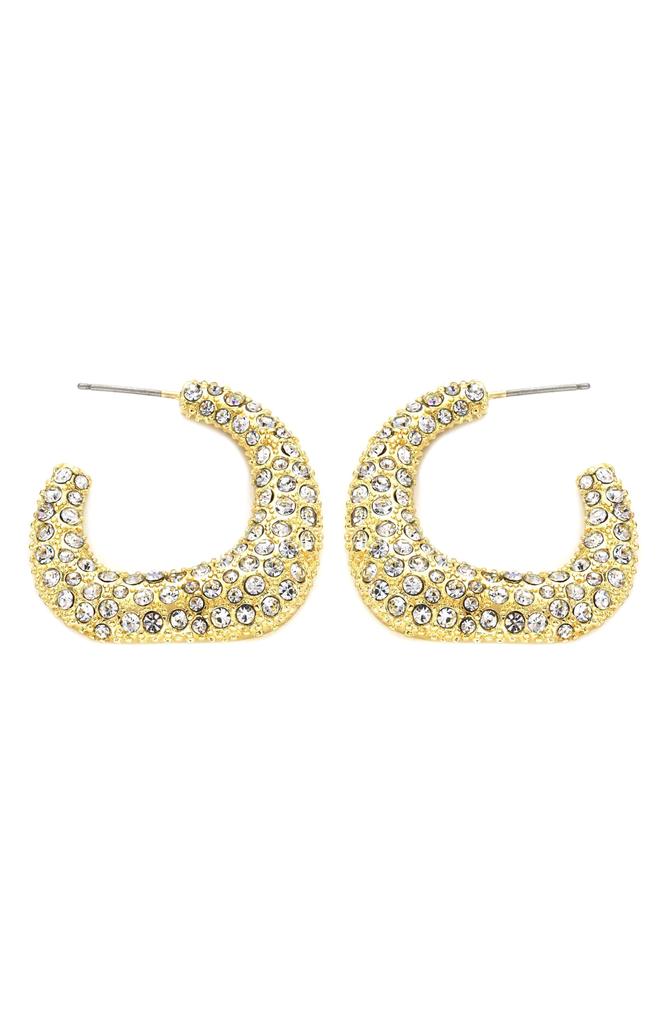 Panacea Pavé Crystal Square Hoop Earrings