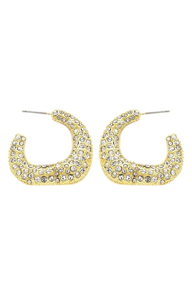 Panacea Pavé Crystal Square Hoop Earrings 1