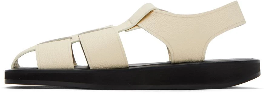 The Row Off-White Fisherman Sandals 3