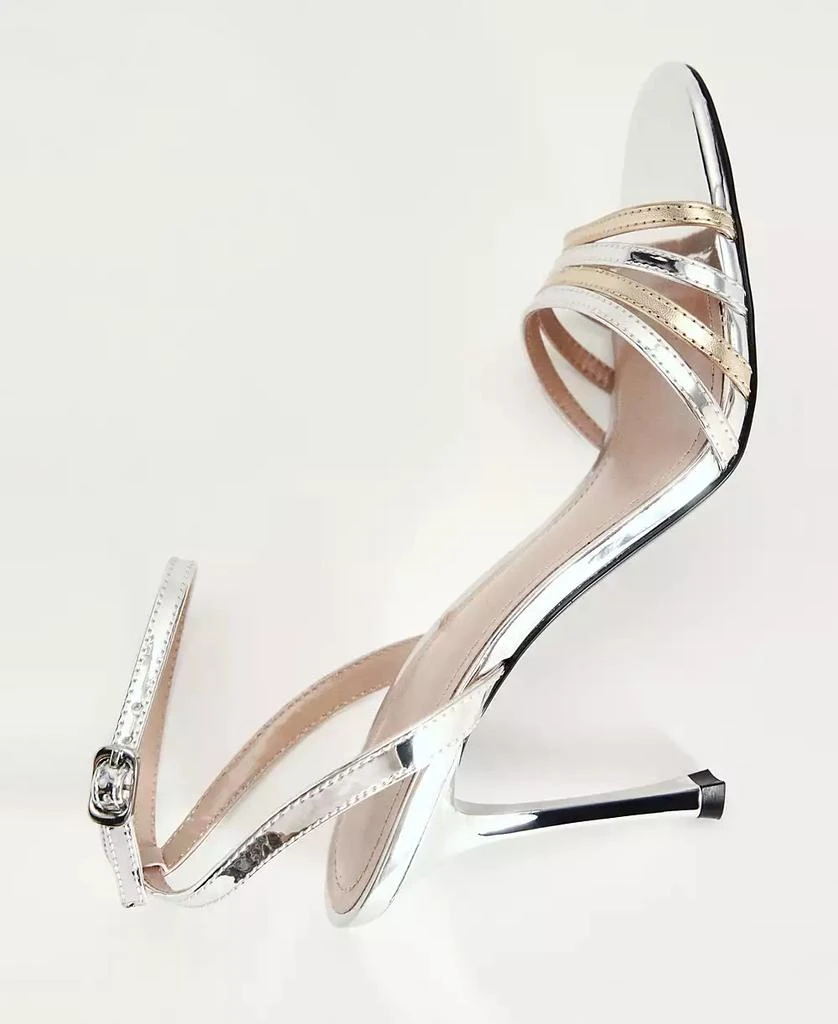 Mango Women's Combined-Strap Heeled Sandals 6