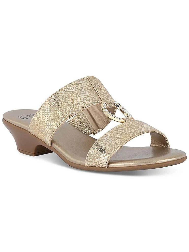 JONES NEW YORK Eanna Womens Embellished Slip-On Wedge Sandals 1
