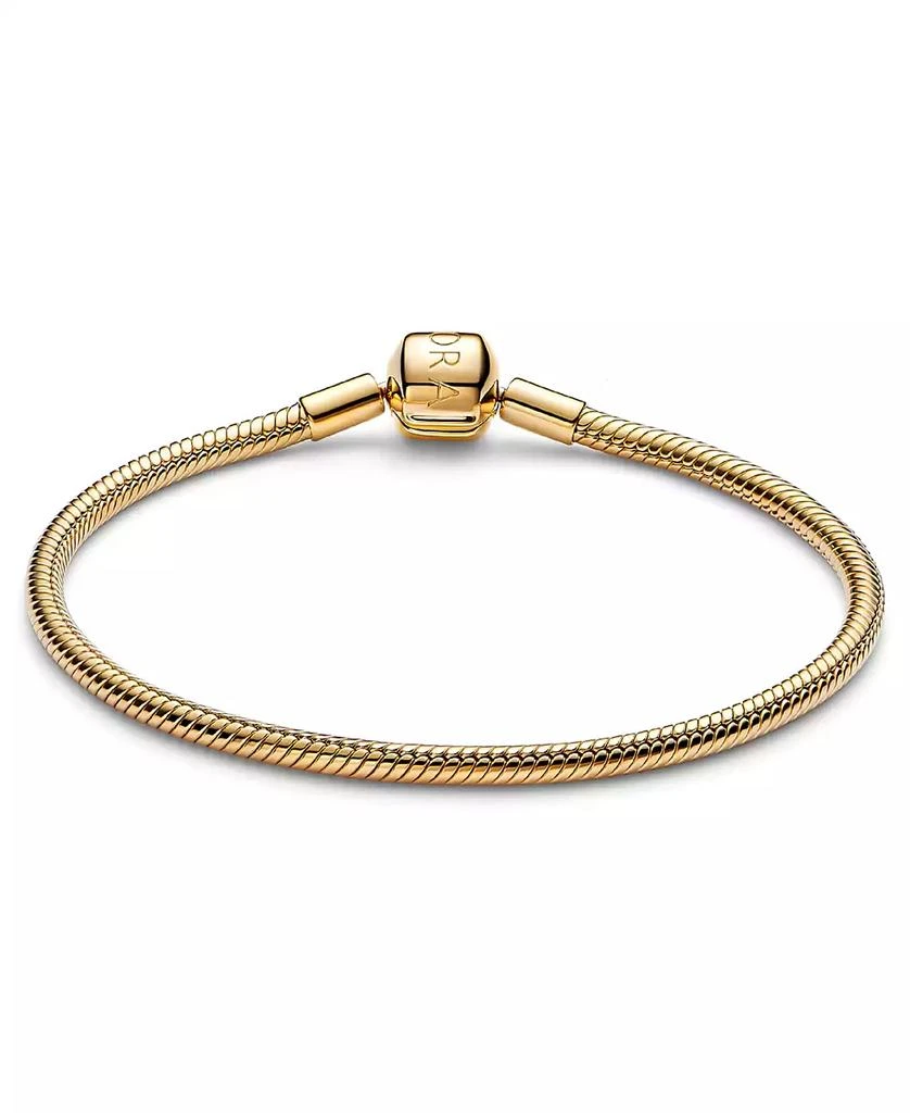 PANDORA 14K Gold-Plated Barrel Clasp Snake Chain Bracelet 3