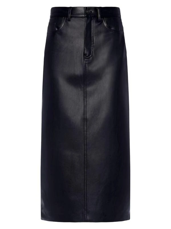 7 For All Mankind Faux Leather Maxi Skirt 5