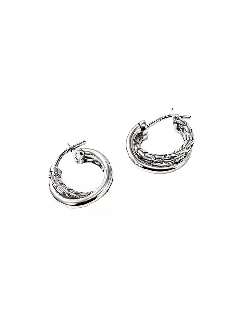 John Hardy JH Essentials Sterling Silver Small Crossover Earrings 1