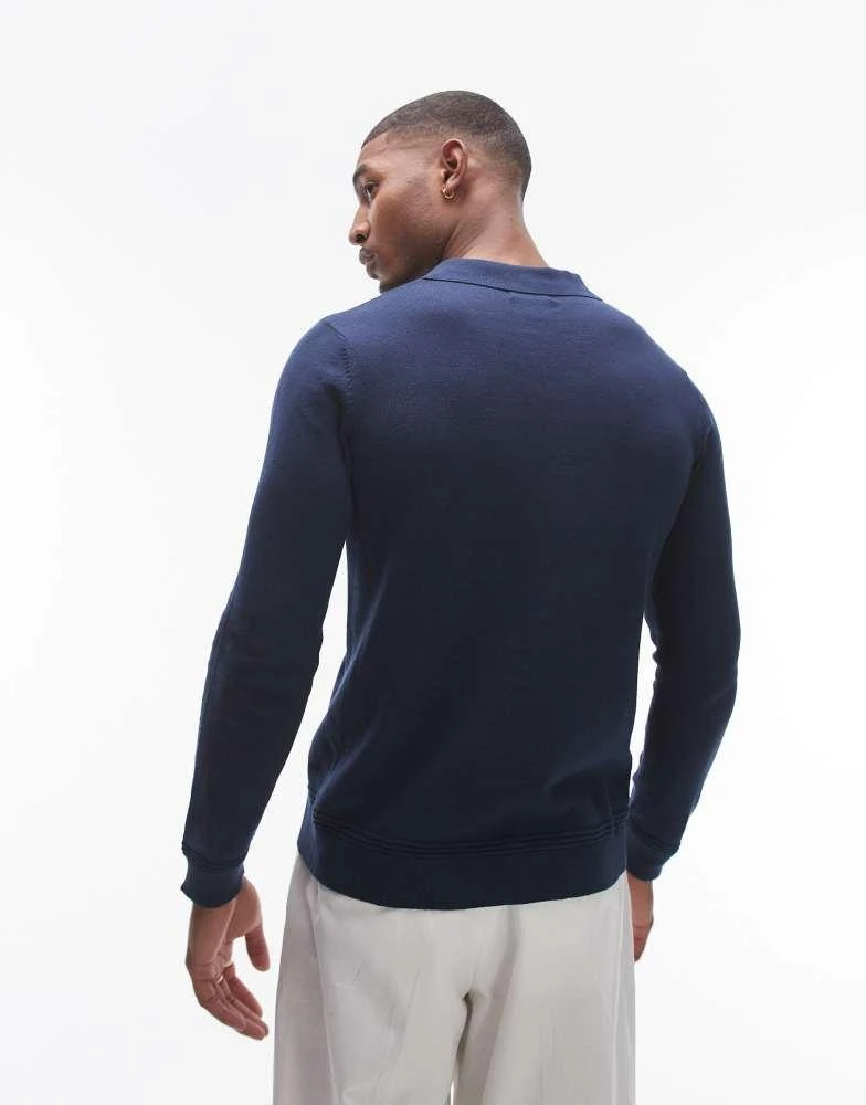 Topman Topman essential polo in navy 2
