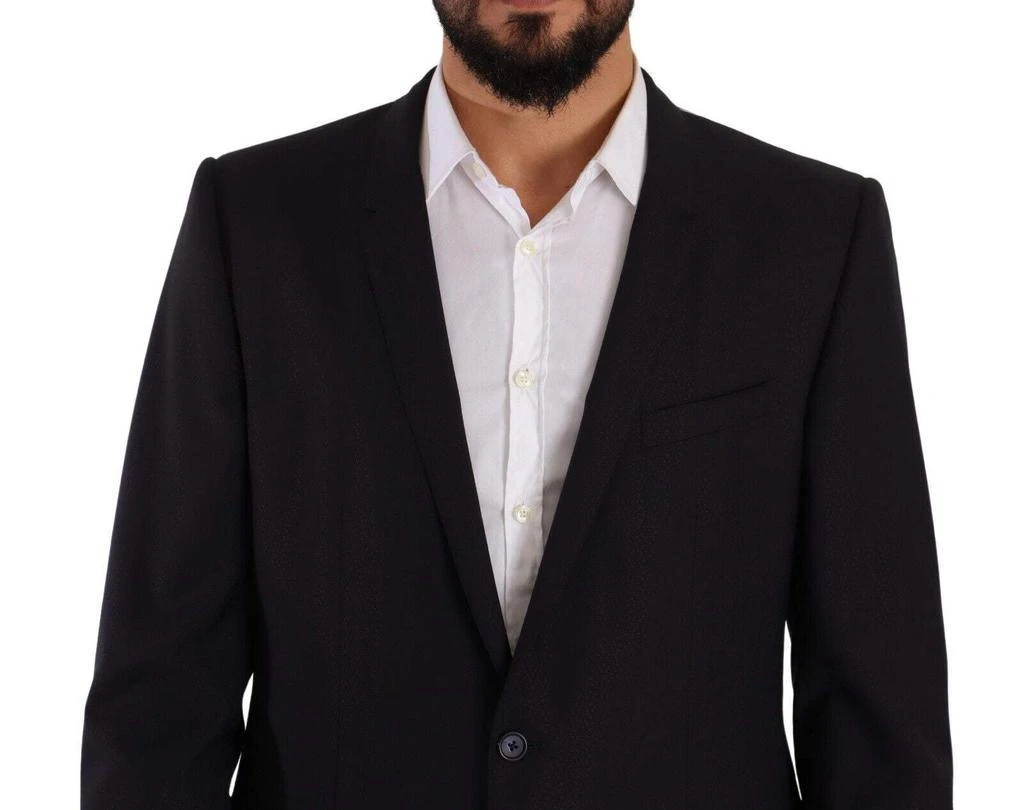Dolce & Gabbana Dolce & Gabbana Blue GOLD Wool Single Breasted 2 Piece Suit 4