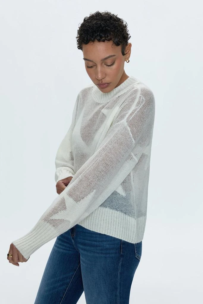 Pistola Denim Joslyn Sheer Sweater - Ivory Star 3