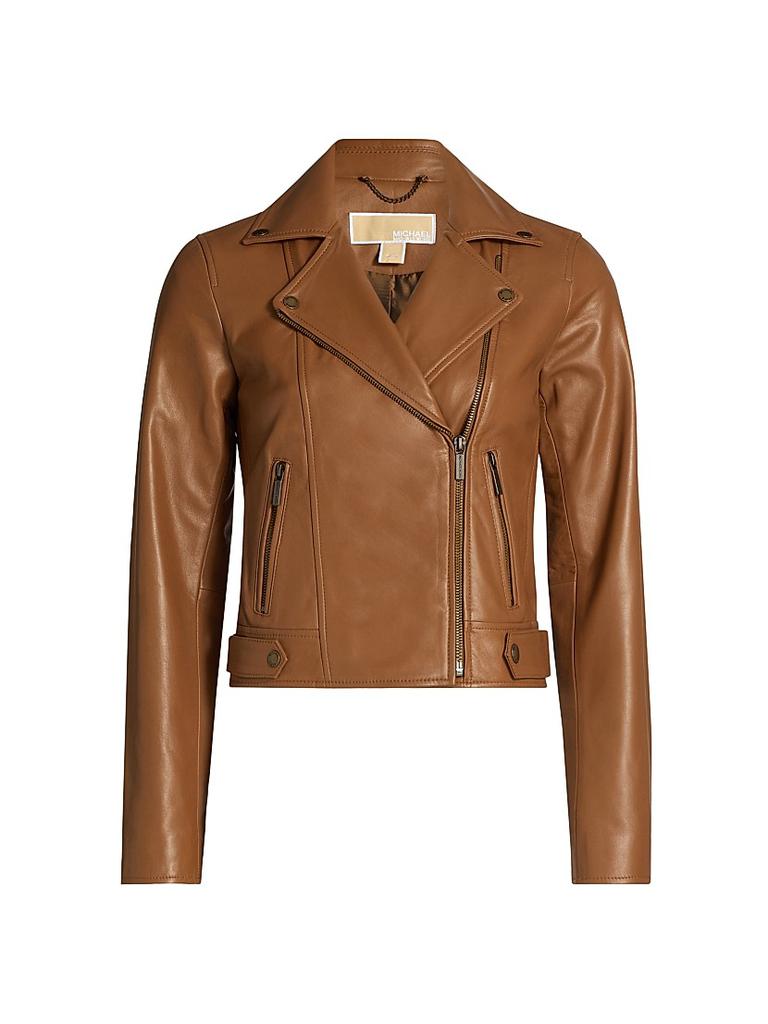 Michael Kors Leather Moto Jacket - Jackets - Free Shipping