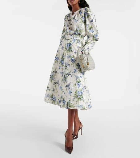 VERONICA BEARD Arwen floral cotton midi skirt 2