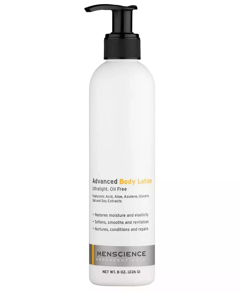 Menscience Advanced Body Lotion Ultralight Moisturizer For Men 8 OZ. 1