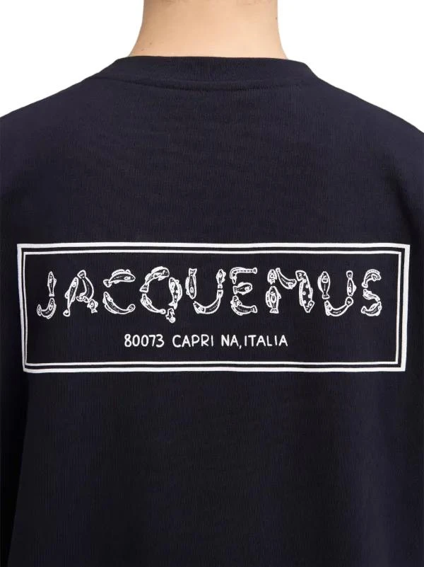 Jacquemus Boxy-Fit Black T-Shirt with Abstract Graphics 2