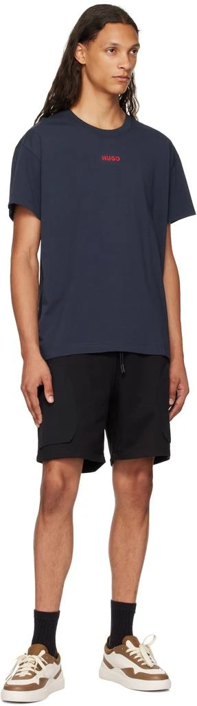Hugo Boss Navy Printed Logo T-Shirt 4